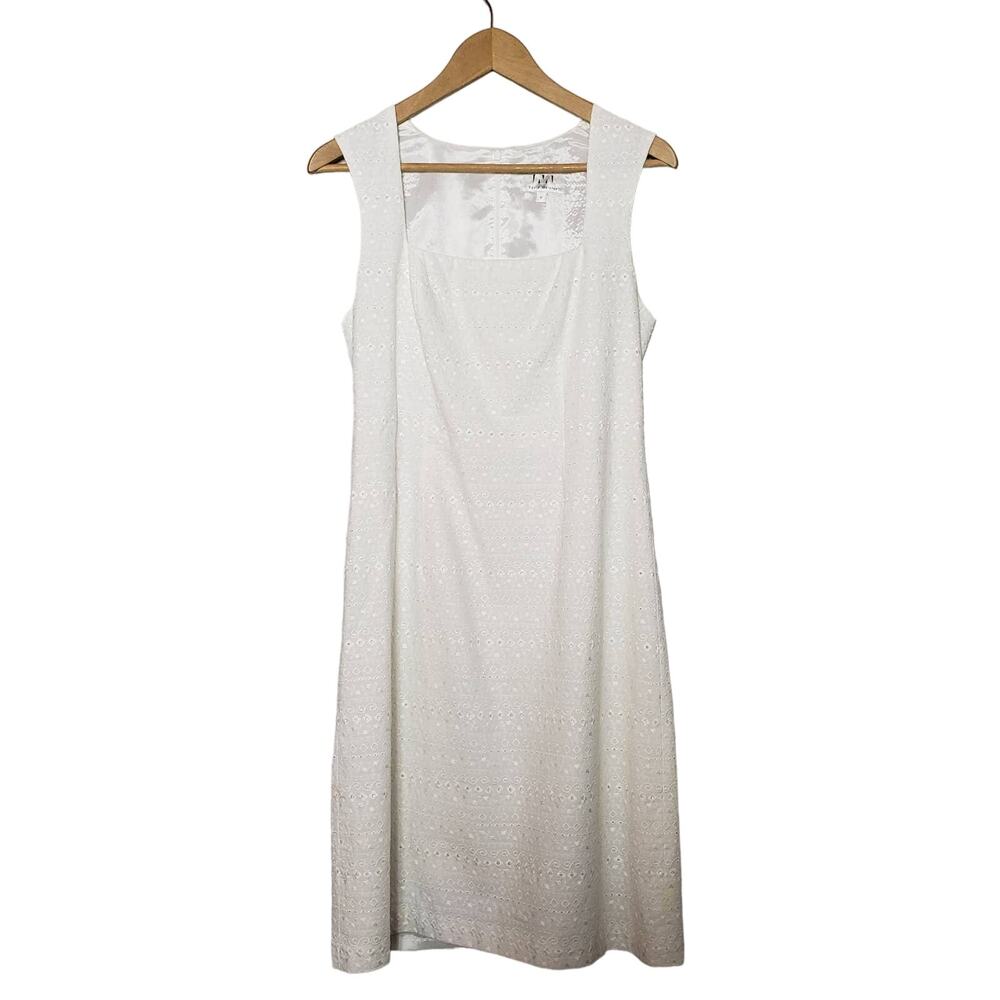 David Meister Fitted Eyelet Dress - 8